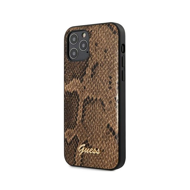 Guess GUHCP12LPUSNSMLBR iPhone 12 ProMax 6,7" brązowy/brown hardcase Script Python Collection na NearMe.pl