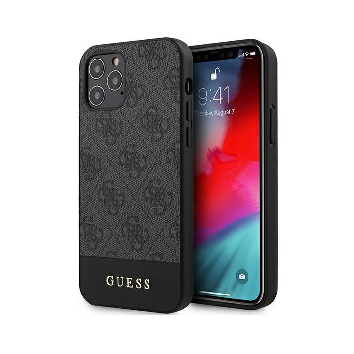 Guess GUHCP12MG4GLGR iPhone 12/12 Pro6,1" szary/grey hardcase 4G Stripe Collection na NearMe.pl