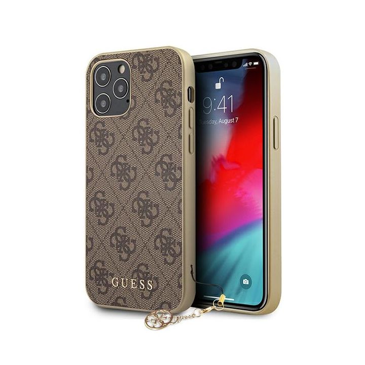 Guess GUHCP12LGF4GBR iPhone 12 Pro Max 6,7" brązowy/brown hardcase 4G Charms Collection na NearMe.pl