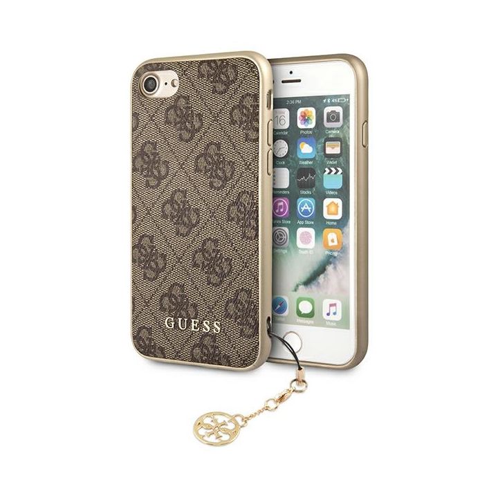 Guess GUHCI8GF4GBR iPhone 7/8/SE 2020 / SE 2022 brown/brązowy hard case 4G Charms Collection na NearMe.pl