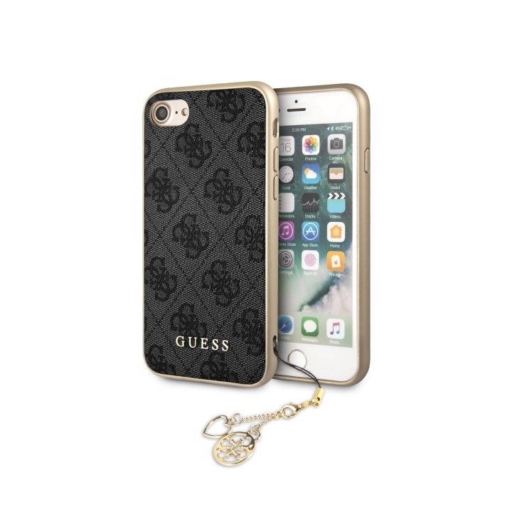 Guess GUHCI8GF4GGR iPhone 7/8/SE 2020/ SE 2022 grey/szary hard case 4G Charms Collection na NearMe.pl