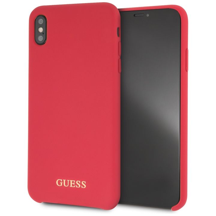 Guess GUHCI65LSGLRE iPhone Xs Max red/czerwony hard case Silicone na NearMe.pl