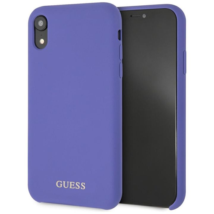 Guess GUHCI61LSGLUV iPhone Xr purple/fioletowy hard case Silicone na NearMe.pl