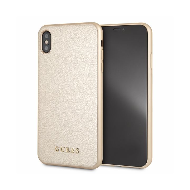 Guess GUHCI65IGLGO iPhone Xs Max gold/złoty hard case Iridescent na NearMe.pl