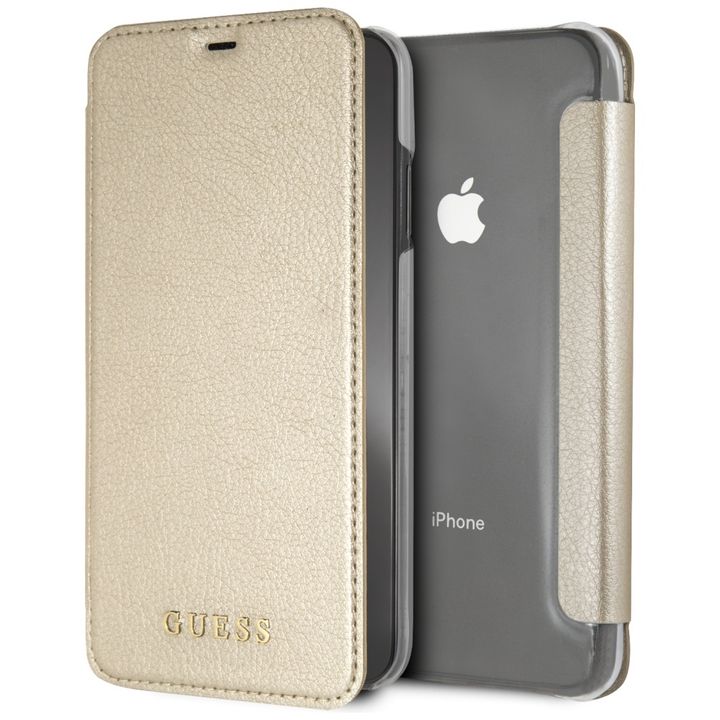 Guess GUFLBKI65IGLTGO iPhone Xs Max gold/złoty book Iridescent na NearMe.pl