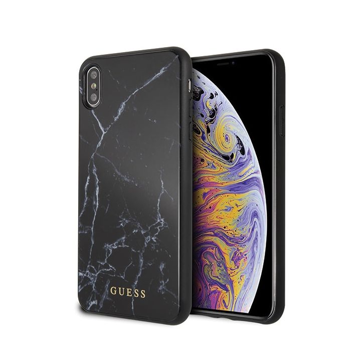 Guess GUHCI65HYMABK iPhone Xs Maxczarny/black Marble na NearMe.pl