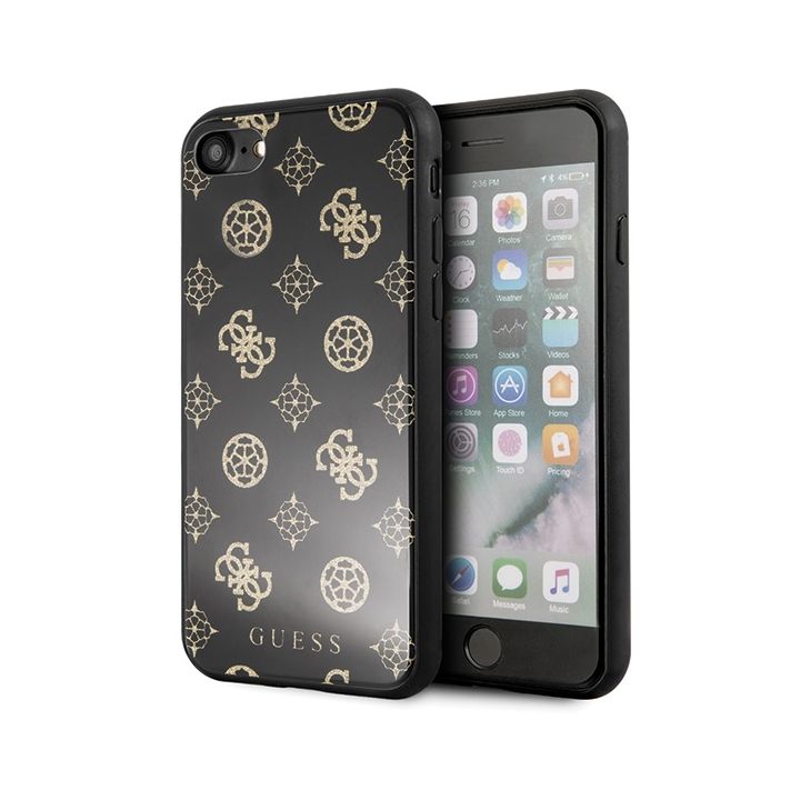 Guess GUHCI8TGGPBK iPhone 7/8/SE 2020/ SE 2022 czarny/black hard case Peony G Double Layer Glitter na NearMe.pl