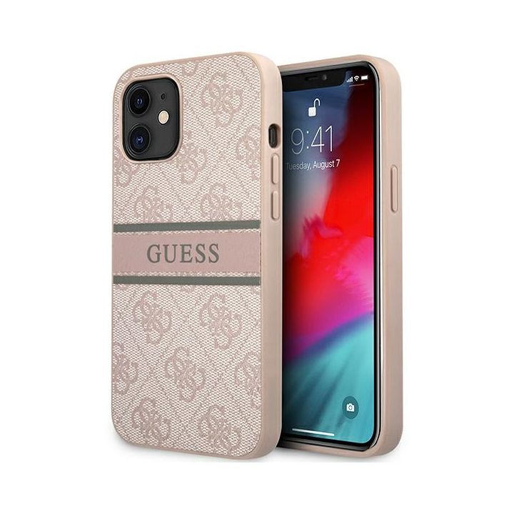 Guess GUHCP12S4GDPI iPhone 12 mini 5,4"różowy/pink hardcase 4G Stripe na NearMe.pl