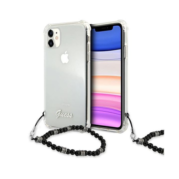 Guess GUHCN61KPSBK iPhone 11 6,1" / Xr Transparent hardcase Black Pearl na NearMe.pl