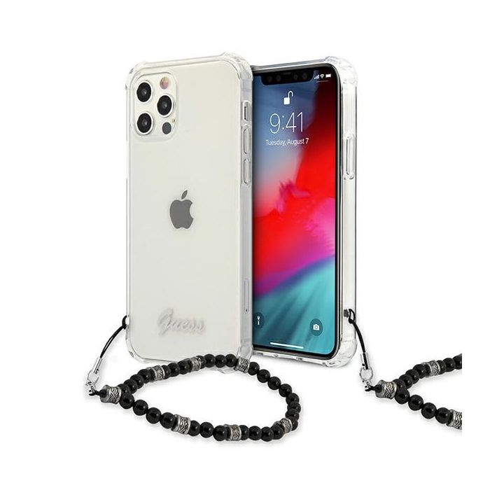 Guess GUHCP12MKPSBK iPhone 12/12 Pro6,1" Transparent hardcase Black Pearl na NearMe.pl