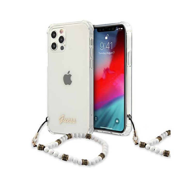 Guess GUHCP12LKPSWH iPhone 12 Pro Max6,7" Transparent hardcase White Pearl na NearMe.pl