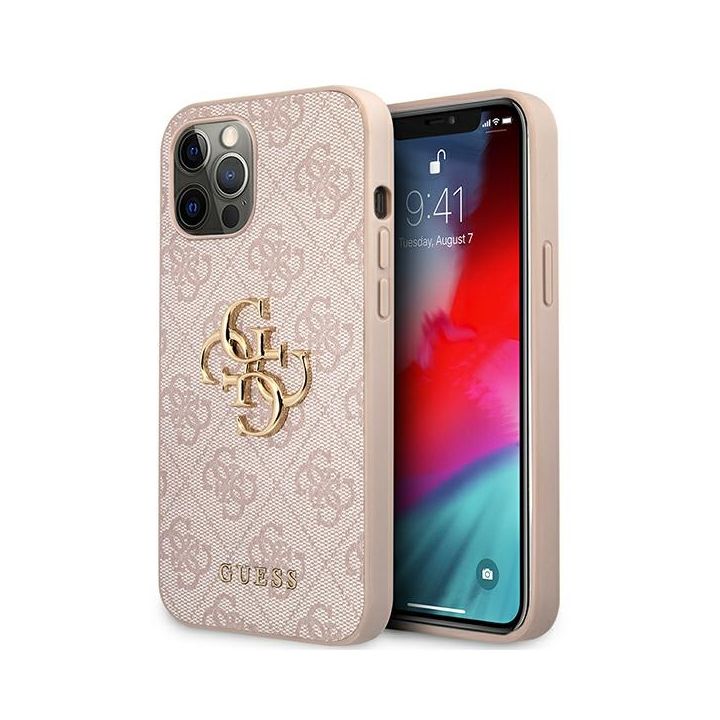 Guess GUHCP12M4GMGPI iPhone 12/12 Pro 6,1" różowy/pink hardcase 4G Big Metal Logo na NearMe.pl