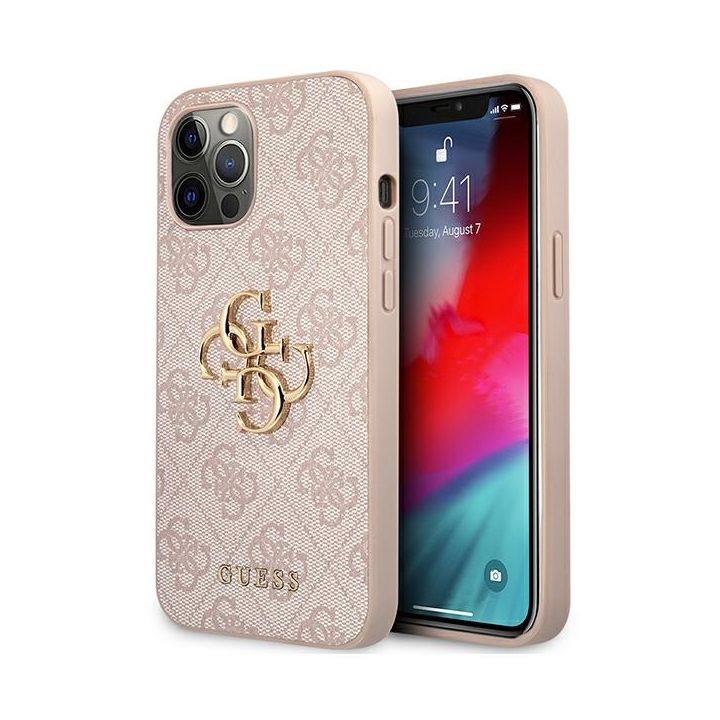 Guess GUHCP12L4GMGPI iPhone 12 Pro Max 6,7" różowy/pink hardcase 4G Big Metal Logo na NearMe.pl