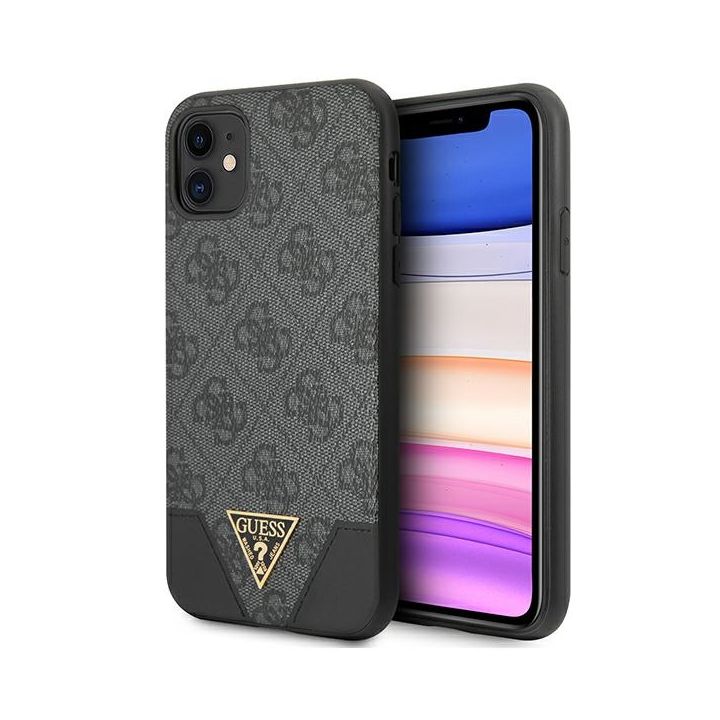 Guess GUHCN61PU4GHBK iPhone 11 6,1" / Xrszary/grey hardcase 4G Triangle Collection na NearMe.pl