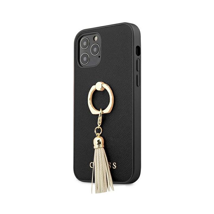 Guess GUHCP12MRSSABK iPhone 12/12 Pro6,1" czarny/black hardcase Saffiano with ring stand na NearMe.pl
