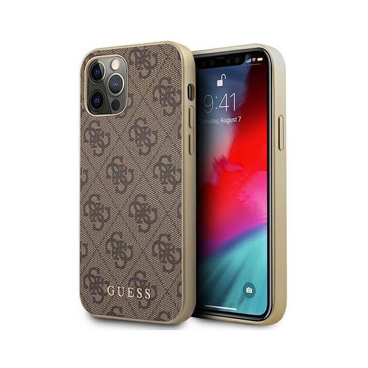 Guess GUHCP12LG4GB iPhone 12 Pro Max6,7" brązowy/brown hard case 4G Collection na NearMe.pl