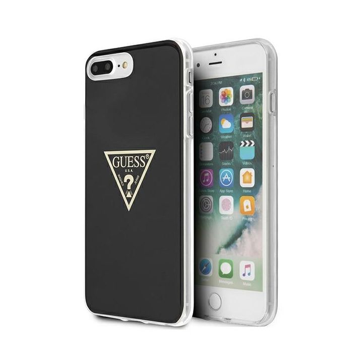 Guess GUHCI8LPCUMPTBK iPhone 8 Plus/7 Plus czarny/black hardcase Metallic Collection na NearMe.pl