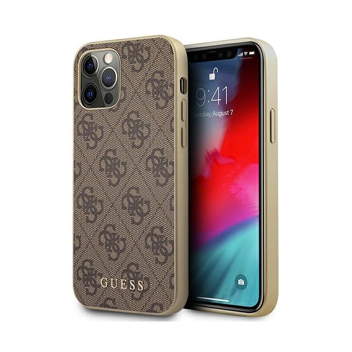 Guess GUHCP12MG4GB iPhone 12/12 Pro6,1" brązowy/brown hard case 4G Collection na NearMe.pl