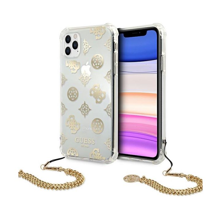 Guess GUHCN58KSPEGO iPhone 11 Pro 5,8" złoty/gold hardcase Peony Chain Collection na NearMe.pl