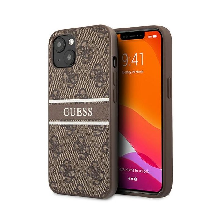 Guess GUHCP13S4GDBR iPhone 13 mini 5,4" brązowy/brown hardcase 4G Stripe na NearMe.pl