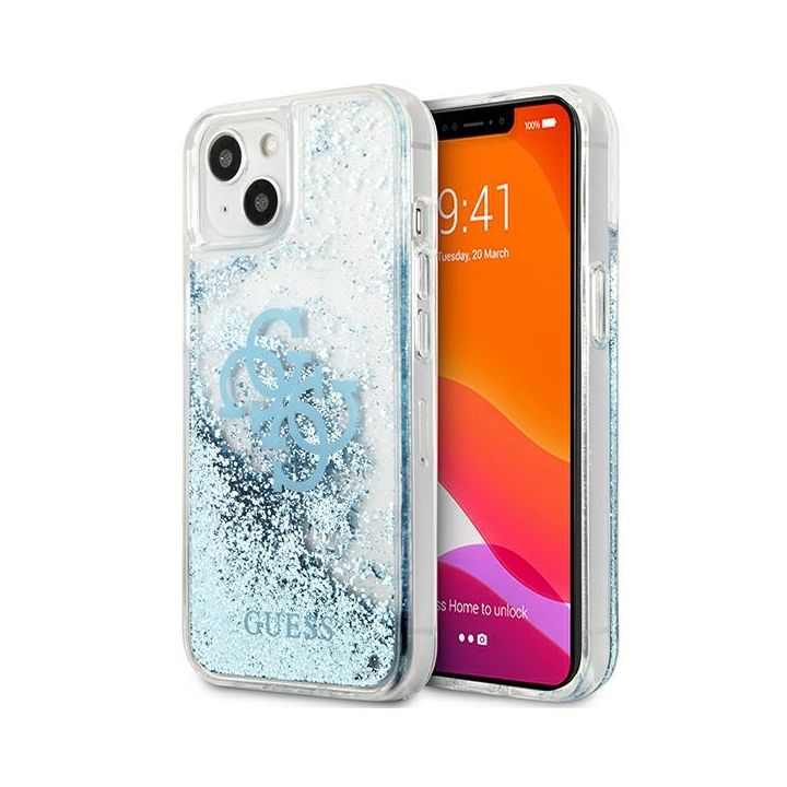 Guess GUHCP13MLG4GBL iPhone 13 / 14 / 156.1" niebieski/blue hardcase 4G Big Liquid Glitter na NearMe.pl