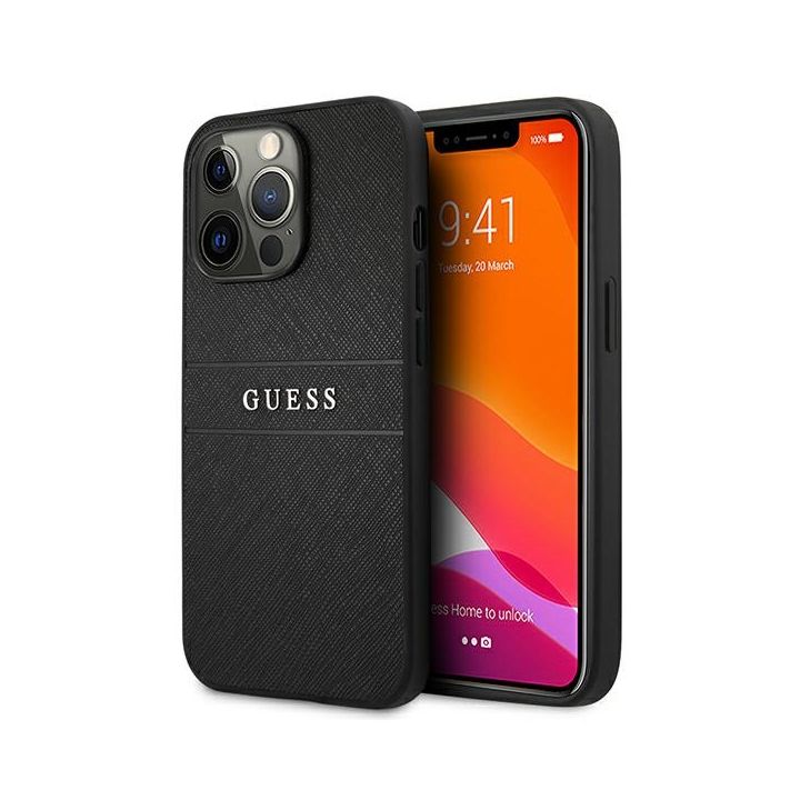 Guess GUHCP13LPSASBBK iPhone 13 Pro / 136,1" czarny/black Saffiano Strap na NearMe.pl