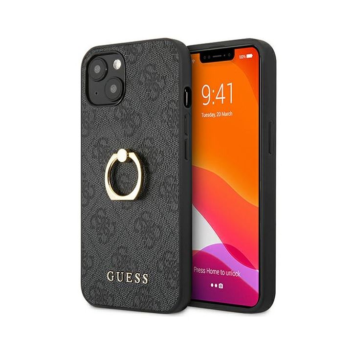 Guess GUHCP13M4GMRGR iPhone 13 / 14 / 156.1" szary/grey hardcase 4G with ring stand na NearMe.pl
