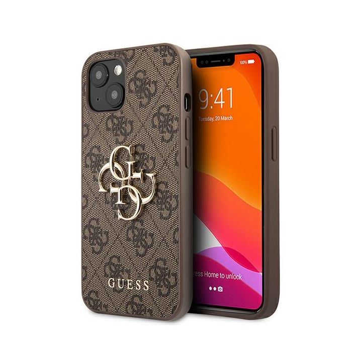 Guess GUHCP13M4GMGBR iPhone 13 / 14 / 15brązowy/brown hardcase 4G Big Metal Logo na NearMe.pl