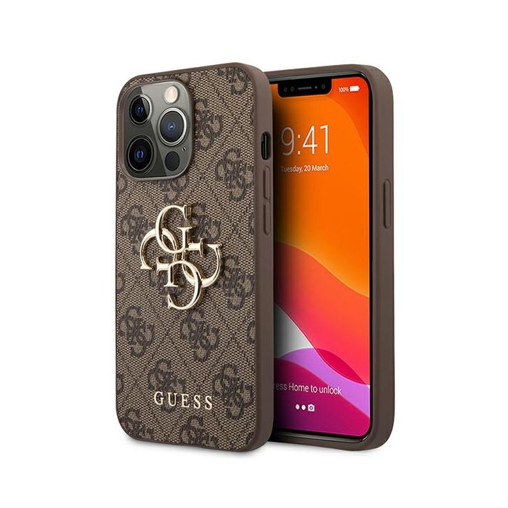 Guess GUHCP13L4GMGBR iPhone 13 Pro / 136,1" brązowy/brown hardcase 4G Big Metal Logo na NearMe.pl