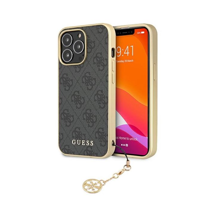 Guess GUHCP13XGF4GGR iPhone 13 Pro Max6,7" szary/grey hardcase 4G Charms Collection na NearMe.pl