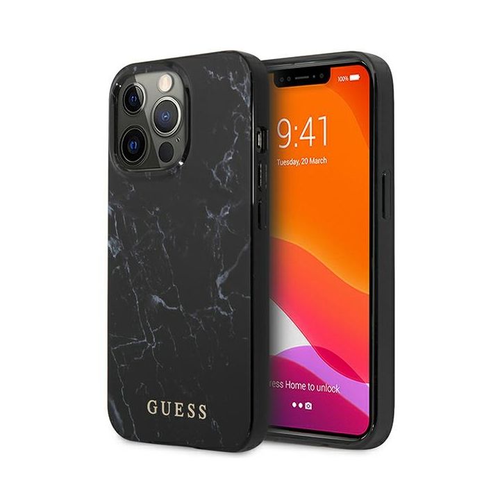 Guess GUHCP13LPCUMABK iPhone 13 Pro / 13 6,1" czarny/black hardcase Marble na NearMe.pl
