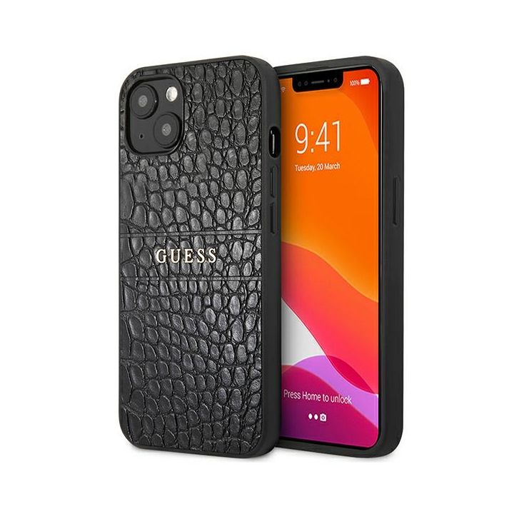 Guess GUHCP13MPCRBBK iPhone 13 / 14 / 156.1" czarny/black Croco Strap Collection na NearMe.pl