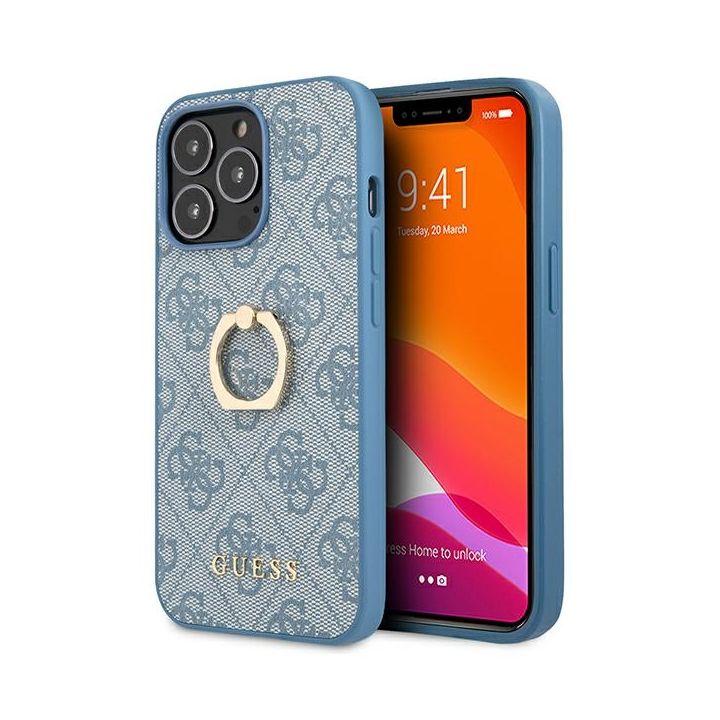 Guess GUHCP13L4GMRBL iPhone 13 Pro / 136,1" niebieski/blue hardcase 4G with ring stand na NearMe.pl