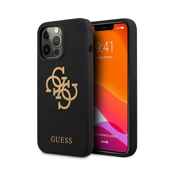 Guess GUHCP13XLS4GGBK iPhone 13 Pro Max6,7" czarny/black hard case Silicone 4G Logo na NearMe.pl
