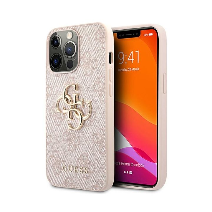 Guess GUHCP13L4GMGPI iPhone 13 Pro / 13 6,1" różowy/pink hardcase 4G Big Metal Logo na NearMe.pl