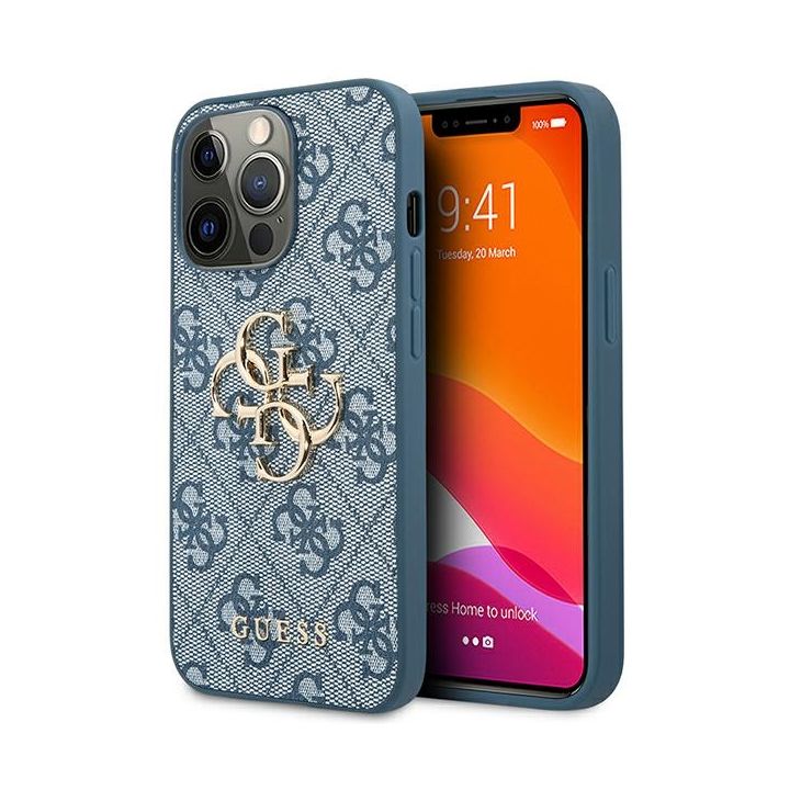 Guess GUHCP13X4GMGBL iPhone 13 Pro Max6,7" niebieski/blue hardcase 4G Big Metal Logo na NearMe.pl