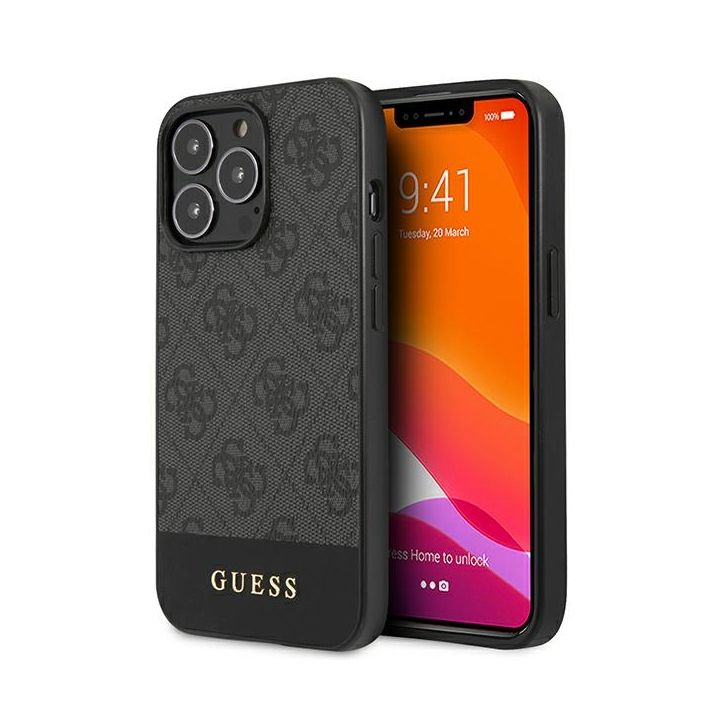 Guess GUHCP13LG4GLGR iPhone 13 Pro / 136,1" szary/grey hardcase 4G Stripe Collection na NearMe.pl
