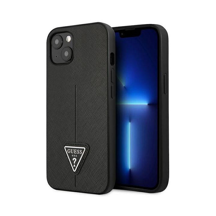 Guess GUHCP13MPSATLK iPhone 13 / 14 / 156.1" czarny/black hardcase SaffianoTriangle Logo na NearMe.pl