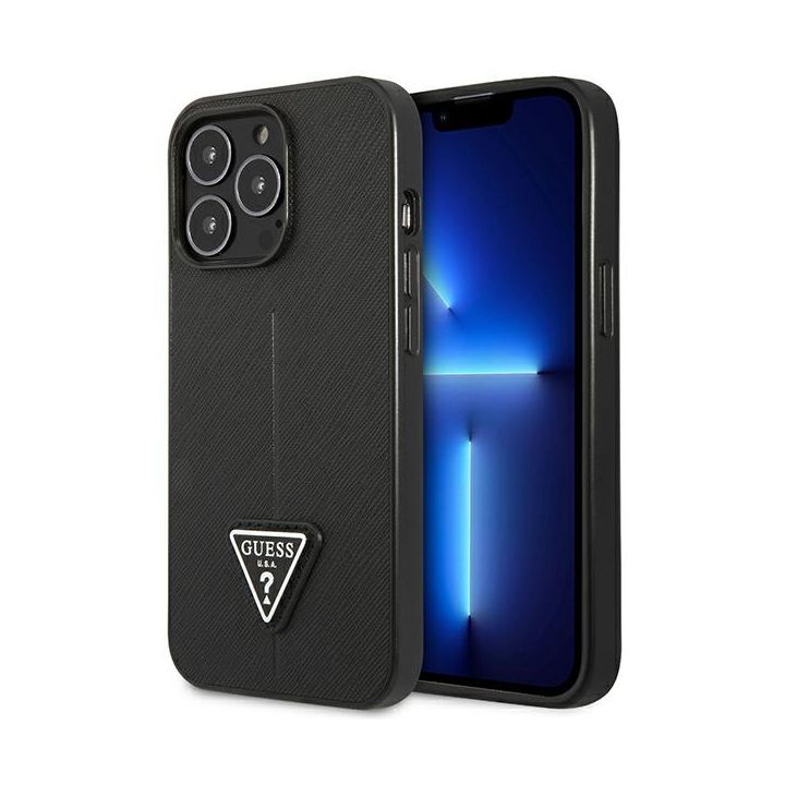 Guess GUHCP13LPSATLK iPhone 13 Pro/ 13 6,1" czarny/black hardcase SaffianoTriangle Logo na NearMe.pl