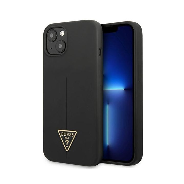 Guess GUHCP13SSLTGK iPhone 13 mini 5,4"czarny/black hardcase Silicone Triangle na NearMe.pl