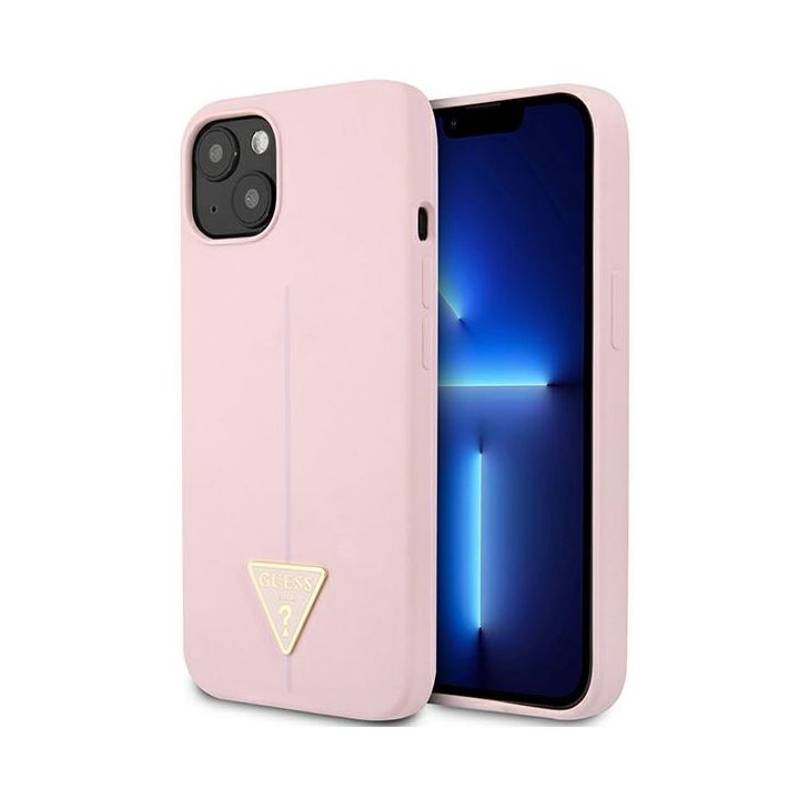 Guess GUHCP13SSLTGU iPhone 13 mini 5,4" fioletowy/purple hardcase Silicone Triangle na NearMe.pl