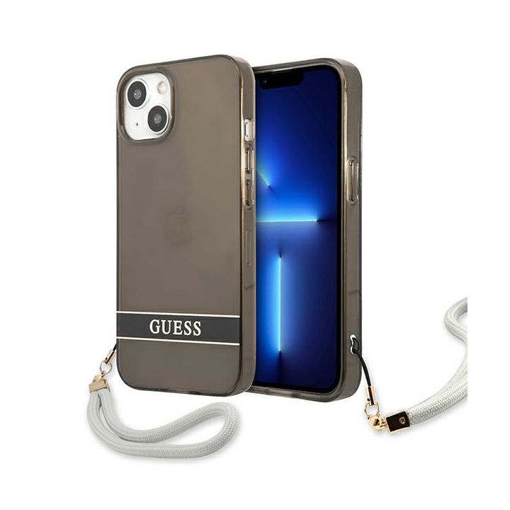 Guess GUHCP13MHTSGSK iPhone 13 / 14 / 156.1" czarny/black hardcase Translucent Stap na NearMe.pl