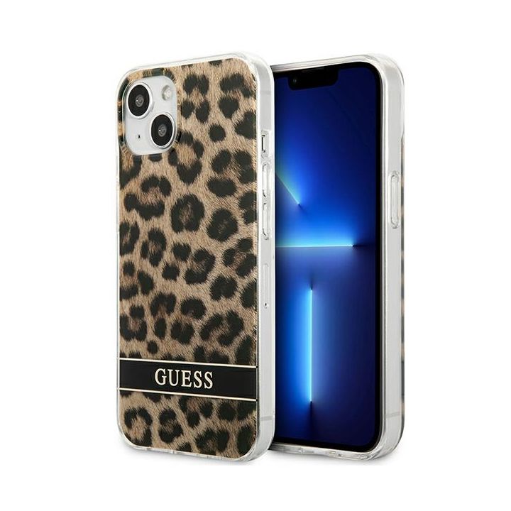 Guess GUHCP13MHSLEOW iPhone 13 / 14 / 156.1" brązowy/brown hardcase Leopard na NearMe.pl