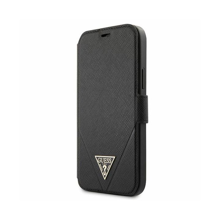 Guess GUFLBKP12LVSATMLBK iPhone 12 ProMax 6,7" czarny/black book Saffiano na NearMe.pl