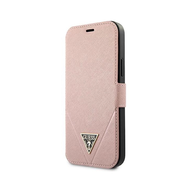 Guess GUFLBKP12SVSATMLPI iPhone 12 mini5,4" różowy/pink book Saffiano na NearMe.pl