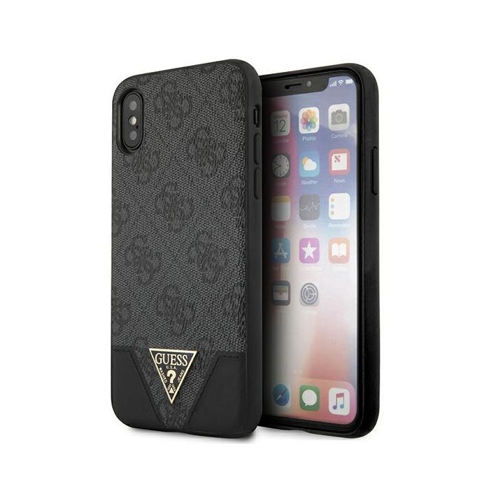 Guess GUHCPXPU4GHBK iPhone X/Xsszary/grey hardcase 4G Triangle Collection na NearMe.pl