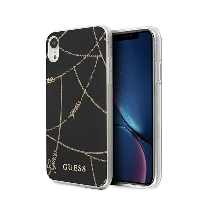 Guess GUHCI61PCUCHBK iPhone Xrczarny/black hardcase Gold Chain Collection na NearMe.pl