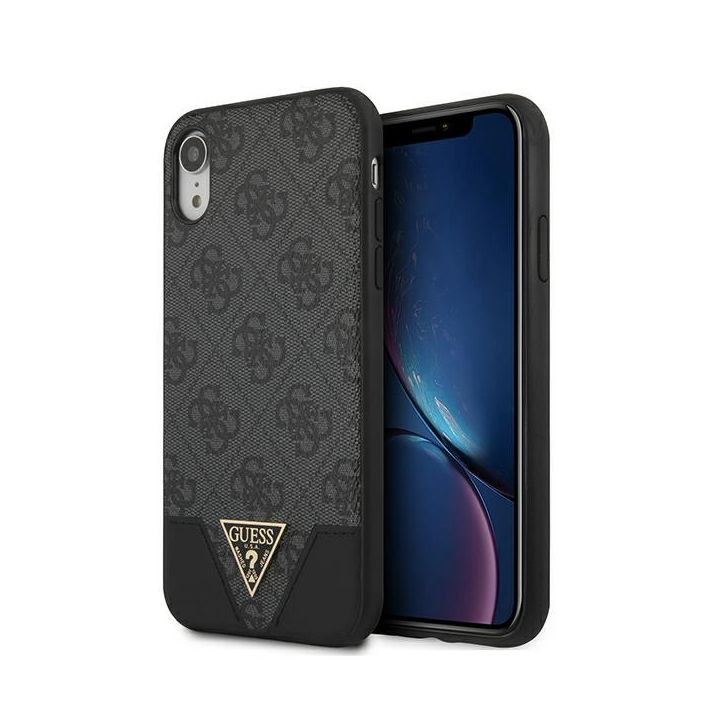 Guess GUHCI61PU4GHBK iPhone Xrszary/grey hardcase 4G Triangle Collection na NearMe.pl