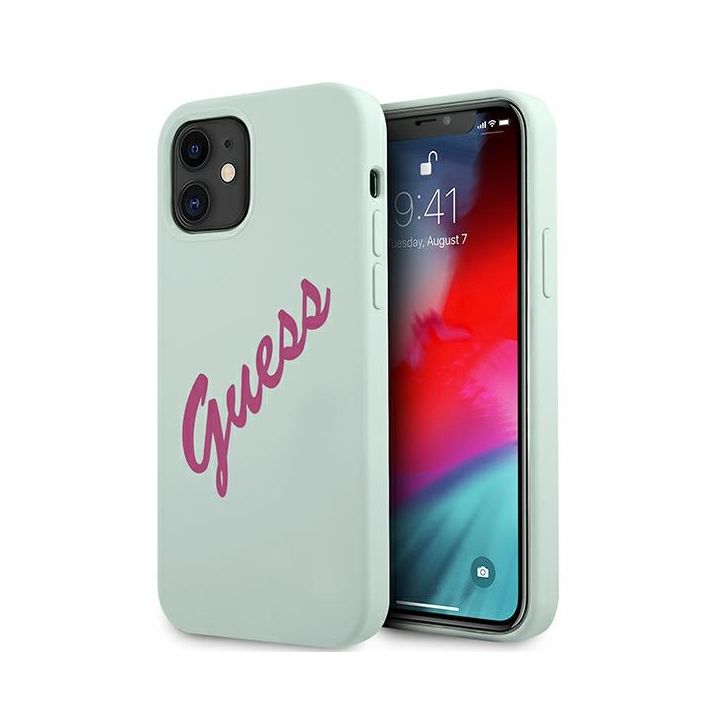 Guess GUHCP12SLSVSBF iPhone 12 mini5,4" niebieski fuksja/blue fuschia hardcase Silicone Vintage na NearMe.pl
