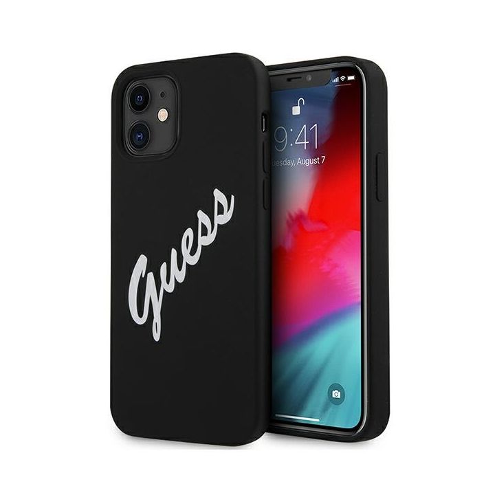 Guess GUHCP12SLSVSBW iPhone 12 mini5,4" czarno biały/black white hardcase Silicone Vintage na NearMe.pl